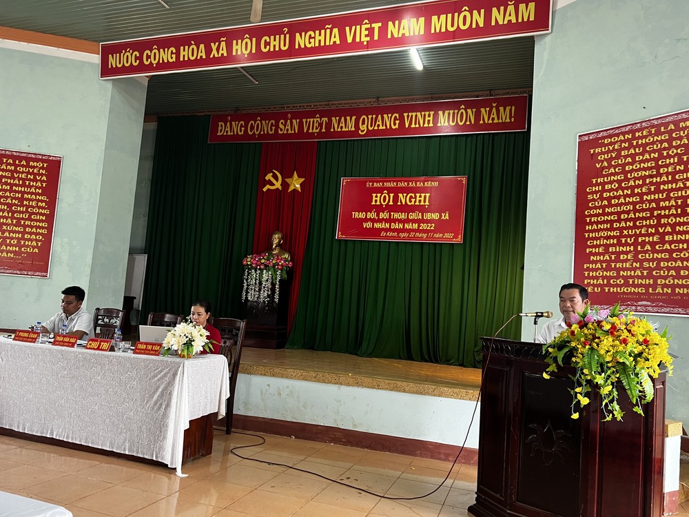 Hội nghị trao đổi, đối thoại giữa UBND xã Ea Kênh với nhân dân năm 2022